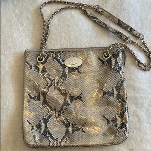 DKNY Metallic Snake Print Crossbody Bag